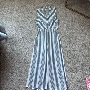 Striped Sleeveless Jumpsuit